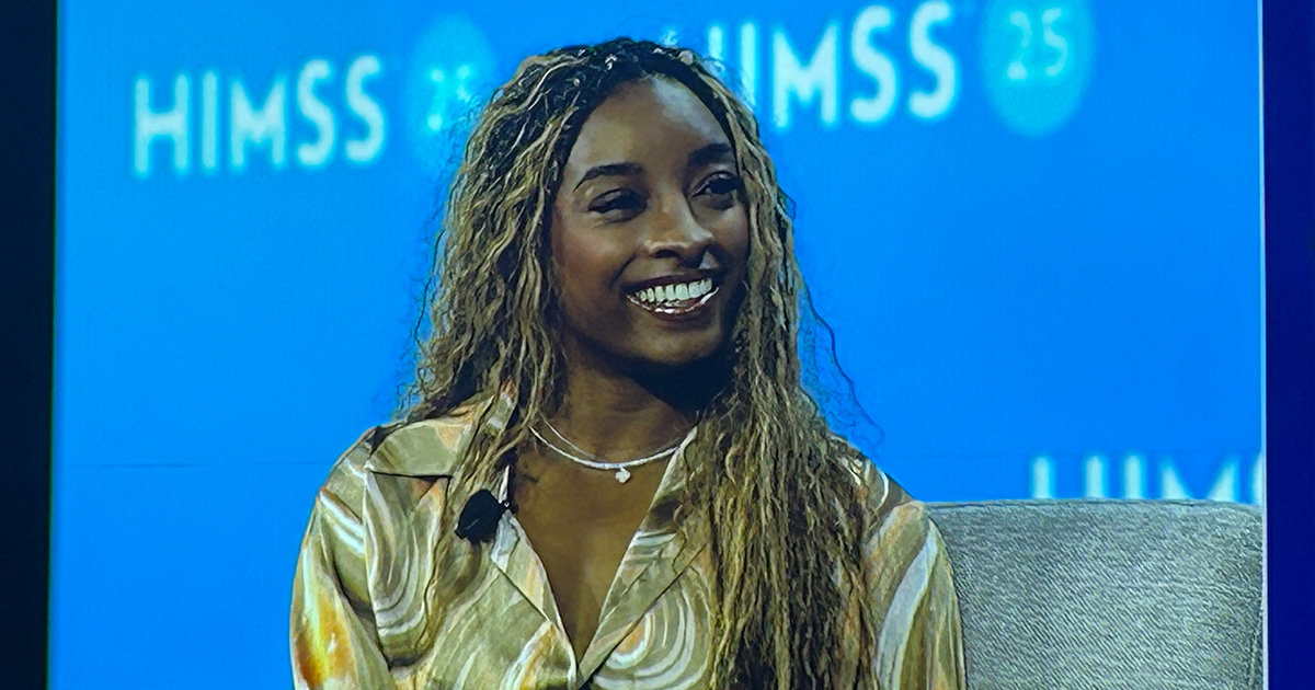 Simone Biles at HIMSS25 offers encouragement for mental health and self care