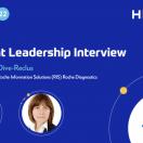 Corinne Dive-Reclus, global head of lab insights business at Roche Diagnostics and Lisa Rice-Duek