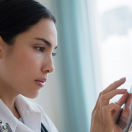 Doctor using a tablet