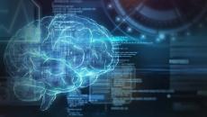 Abstract image of AI brain and technology