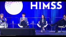 From left, Anne Snowdon of HIMSS, Wonchul Cha of Samsung Medical Center, Mona Baset of Intermountain Health and oncologist researcher Siddhartha Mukherjee.