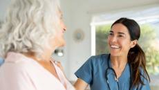 Doctor talking to patient