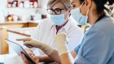 Healthcare workers in masks 