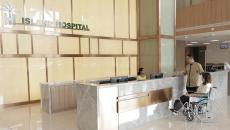 Reception counter at Island Hospital