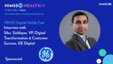 Sibu Siddique, VP of Digital Transformation and Customer Success at GE Digital