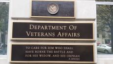 U.S. Department of Veterans Affairs nameplate on wall