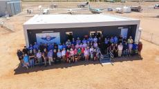 William Creek town community members, RFDS stakeholders, and Health and Aged Care Minister Mark Butler during the opening of the RFDS William Creek Community Health Service