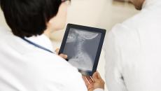 xray of spine on tablet