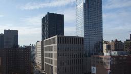 View of Mount Sinai Health System buildings in Manhattan