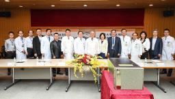 National Taiwan University Hospital officials during the introduction of their newly acquired NVIDIA supercomputers