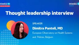 Dr Dimitra Panteli at the European Observatory on Health Systems and Policies_HIMSS24 Europe