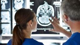 Clinicians look at diagnostic imaging