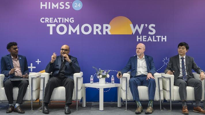 Hospital and health system officials at HIMSS24 APAC