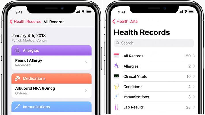 Apple Health Records iPhone