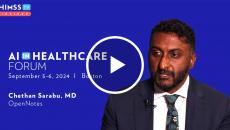 Dr. Chethan Sarabu at OpenNotes_AI in Healthcare Forum 2024