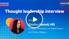 Dr Dimitra Panteli at the European Observatory on Health Systems and Policies_HIMSS24 Europe