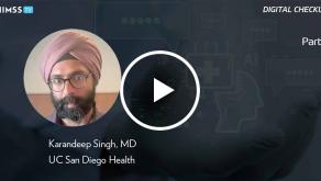 Dr. Karandeep Singh at UC San Diego Health Part 1_Medical worker with AI icons Photo by Toowongsa Anurak/iStock/Getty Images Plus