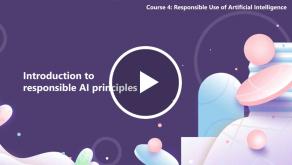 Introduction to responsible AI principles thumbnail with pastel graphics